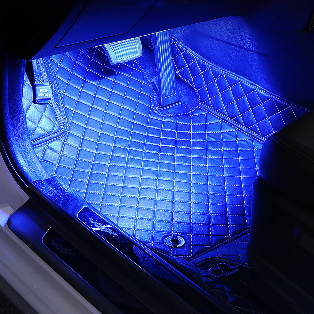 4-piece blue car interior LED atmosphere light kit