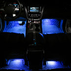 4-piece blue car interior LED atmosphere light kit