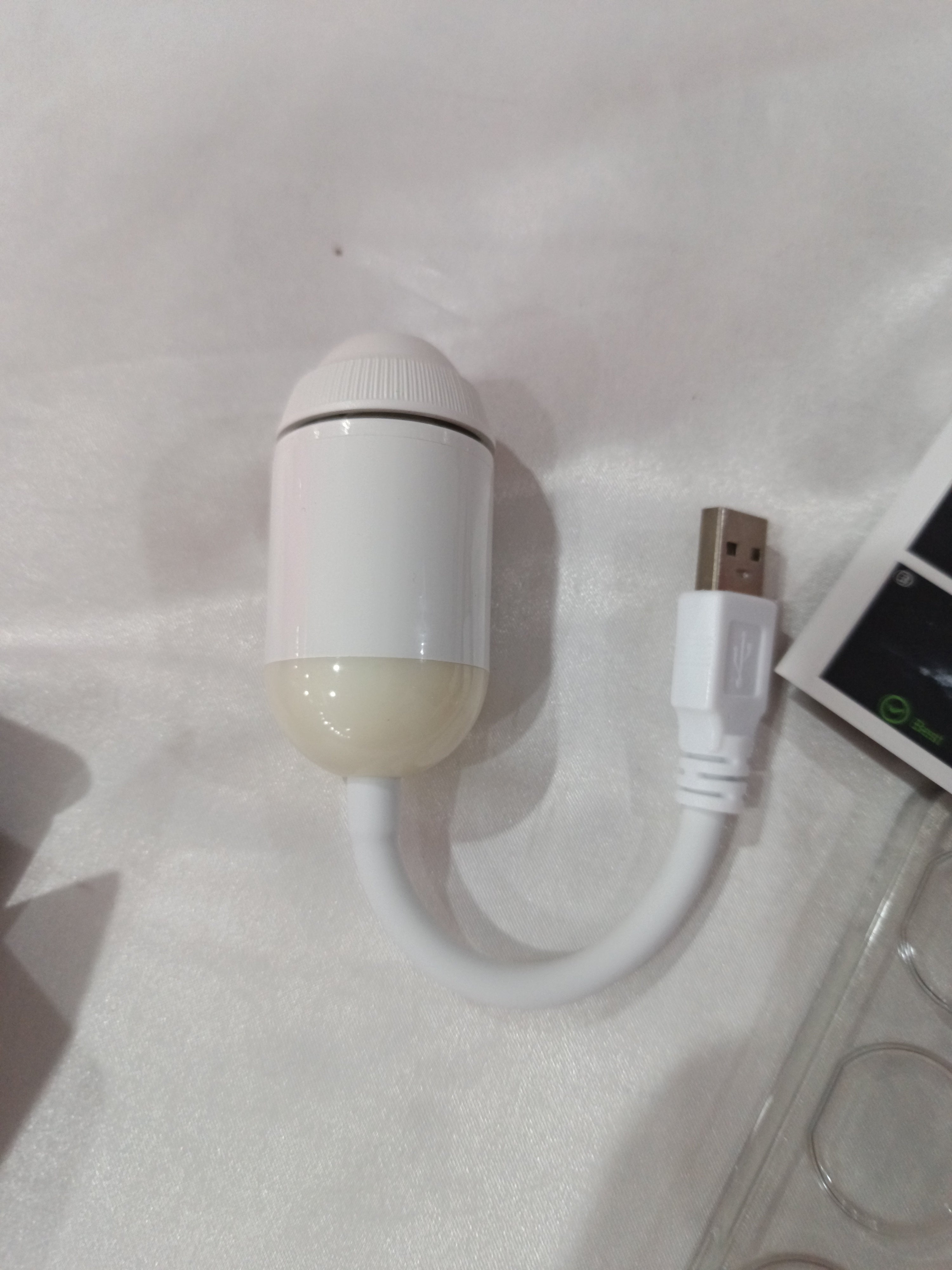 White ambient star projector lamp product photo
