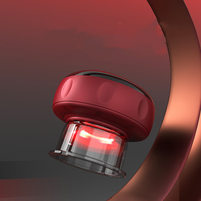 Electric vacuum cupping massager with heat and red light