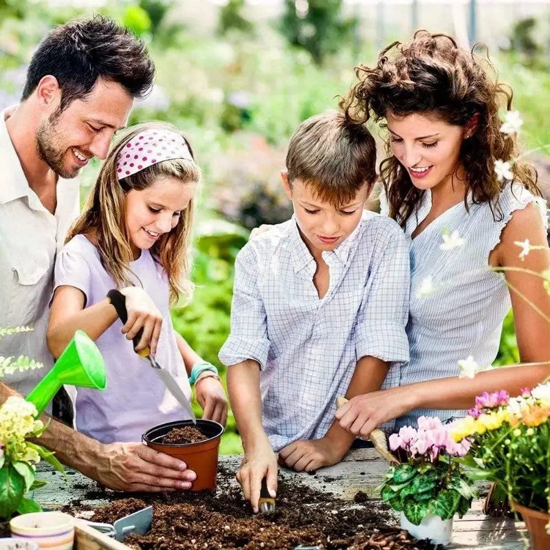 8-piece garden tools set with storage bag and gloves