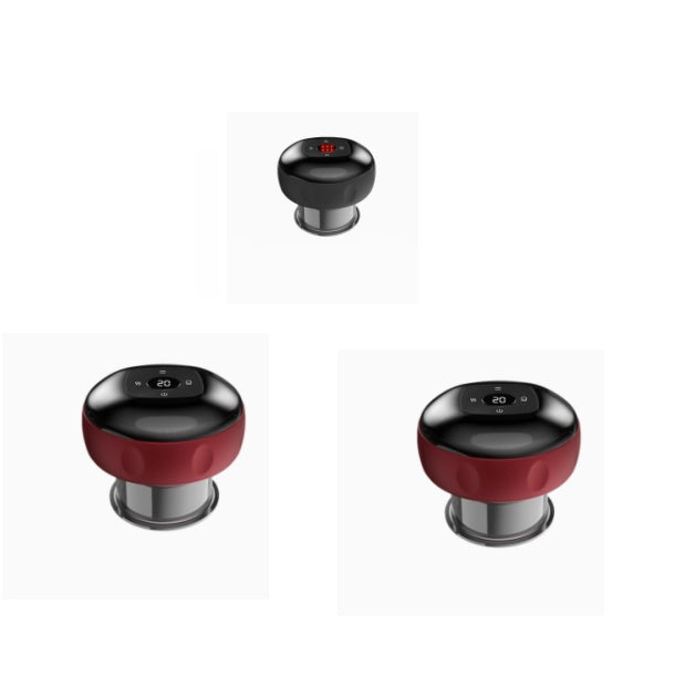 Electric vacuum cupping massager with heat and red light