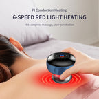 Electric vacuum cupping massager with heat and red light