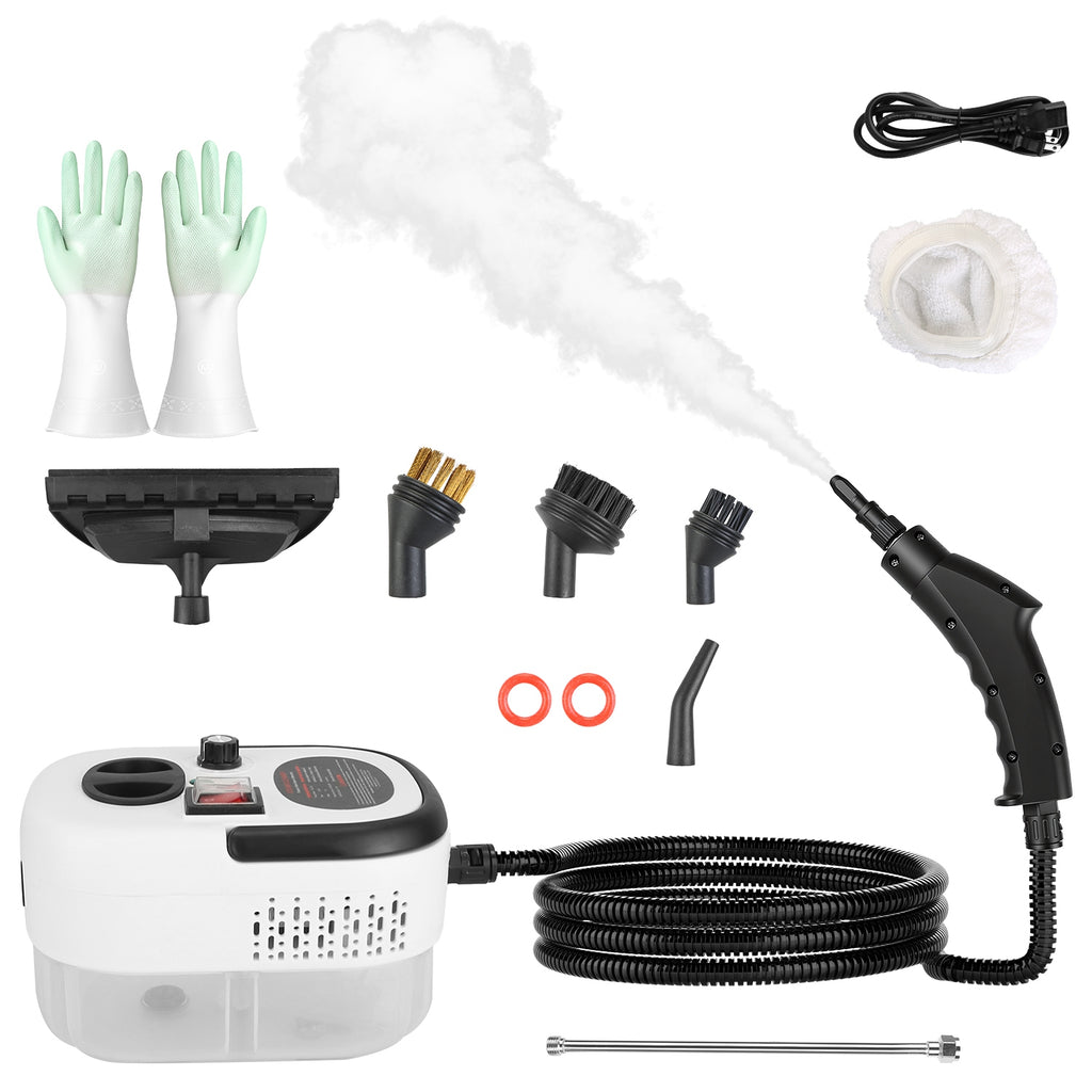 2500W handheld steam cleaner with 9-piece attachment kit