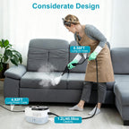 2500W handheld steam cleaner with 9-piece attachment kit