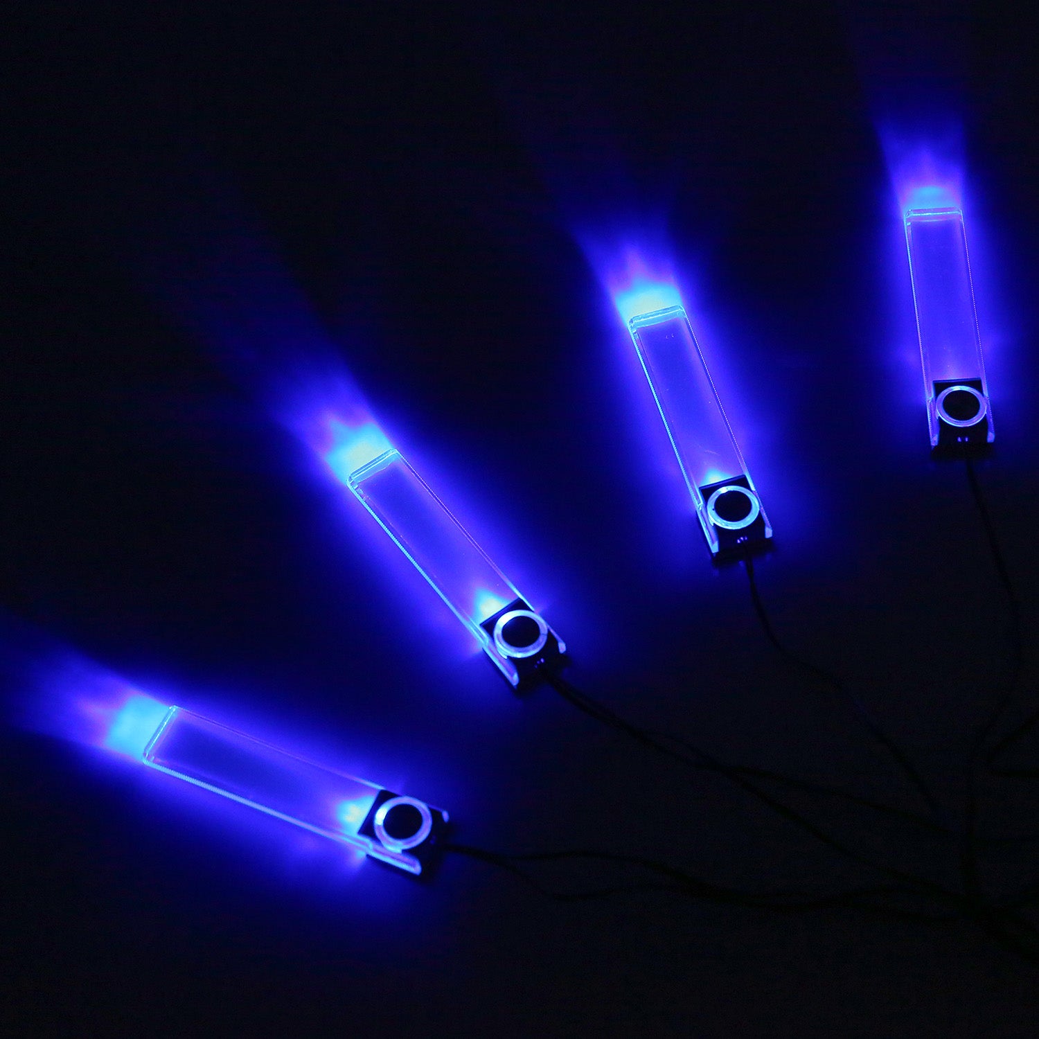 4-piece blue car interior LED atmosphere light kit