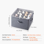 VEVOR under-bed shoe storage organizer with clear cover and 16 compartments