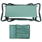 Foldable garden kneeler and seat with EVA cushion and tool pouch