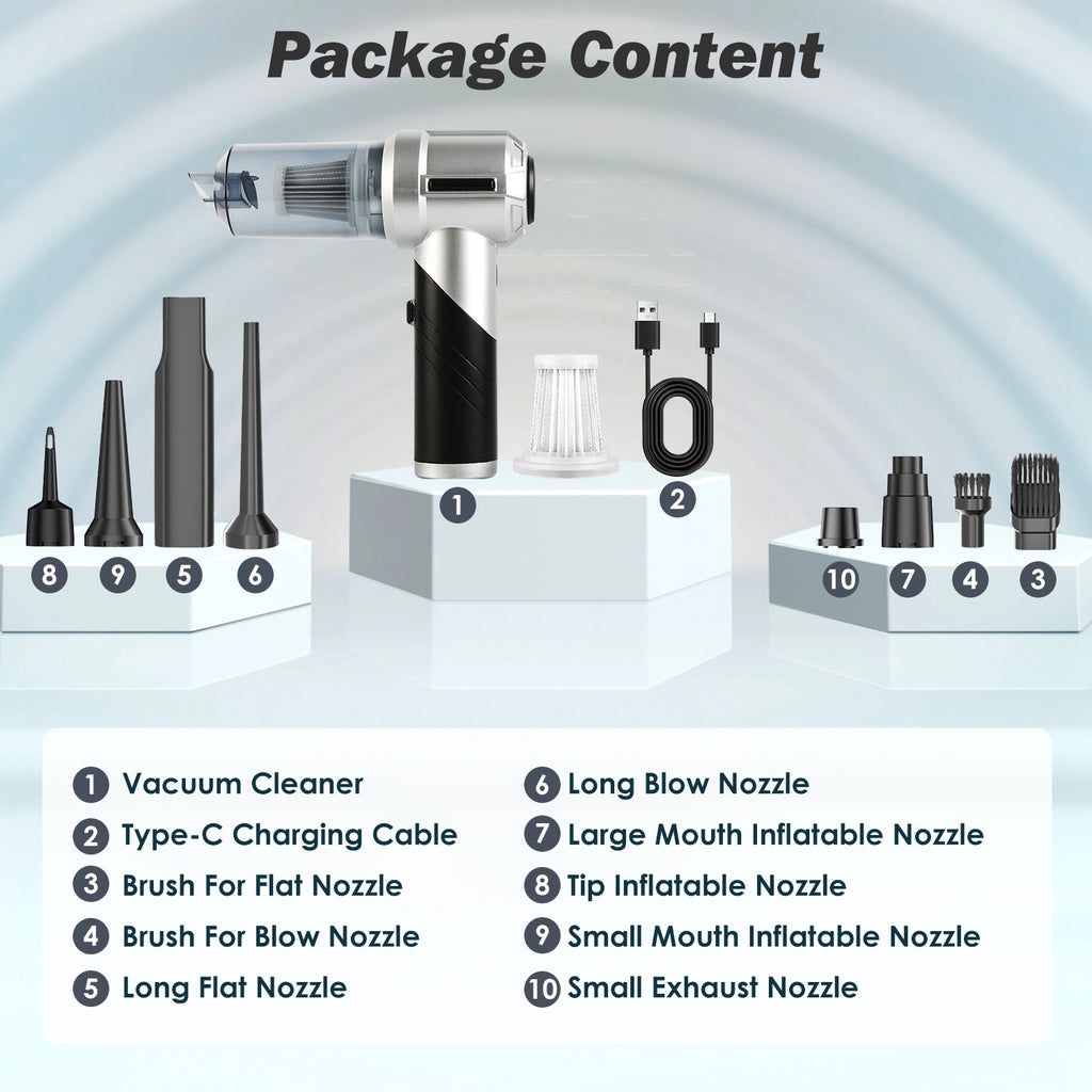 Cordless 20000PA handheld car vacuum cleaner