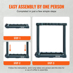 VEVOR 10-slot garden tool organizer rack with wheels