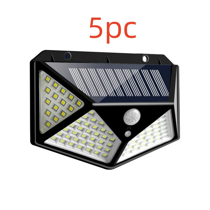SolarSense 100-LED outdoor motion sensor wall light