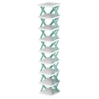 slim shoe storage rack designed for limited floor space