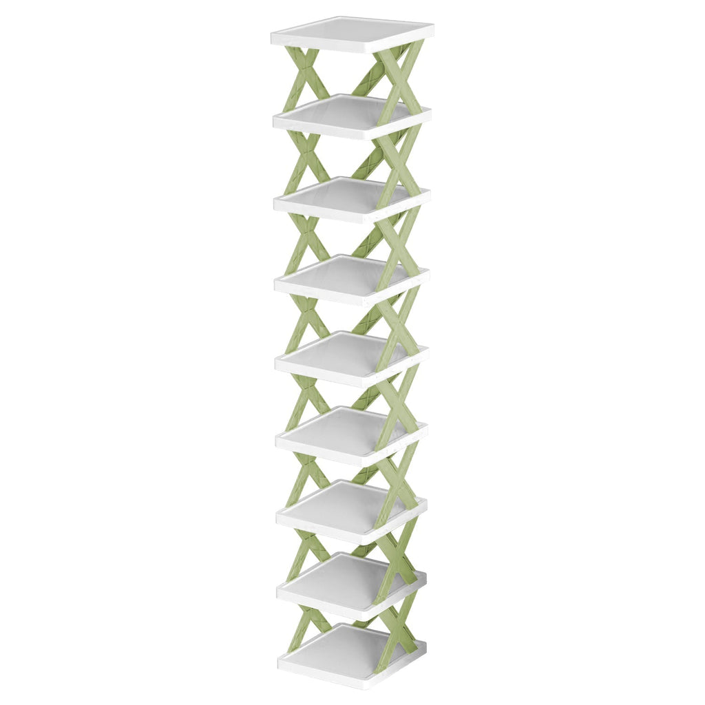 9-tier narrow shoe rack for compact entryway storage