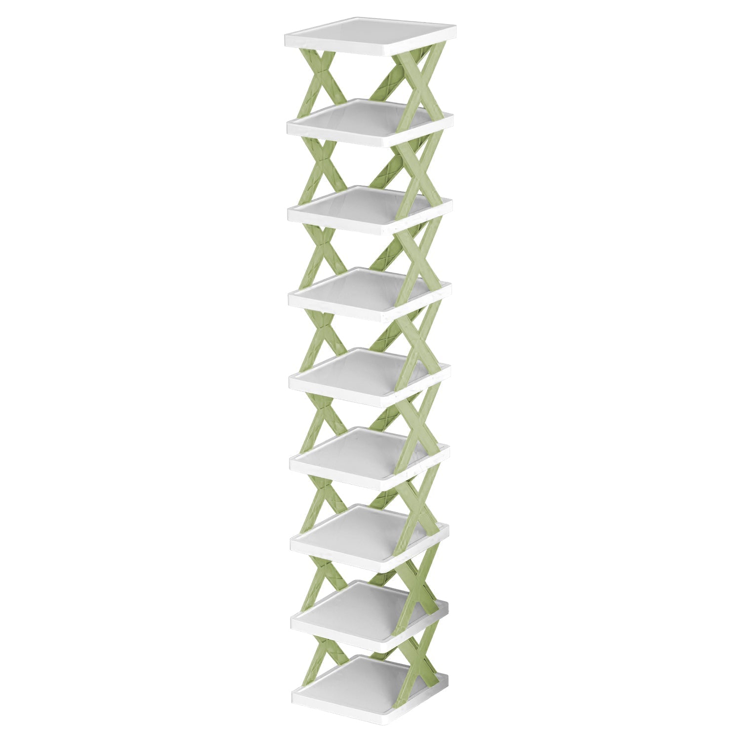 9-tier narrow shoe rack for compact entryway storage
