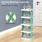 freestanding narrow shoe organizer for closets and hallways