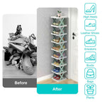 compact vertical shoe rack for small-space organization