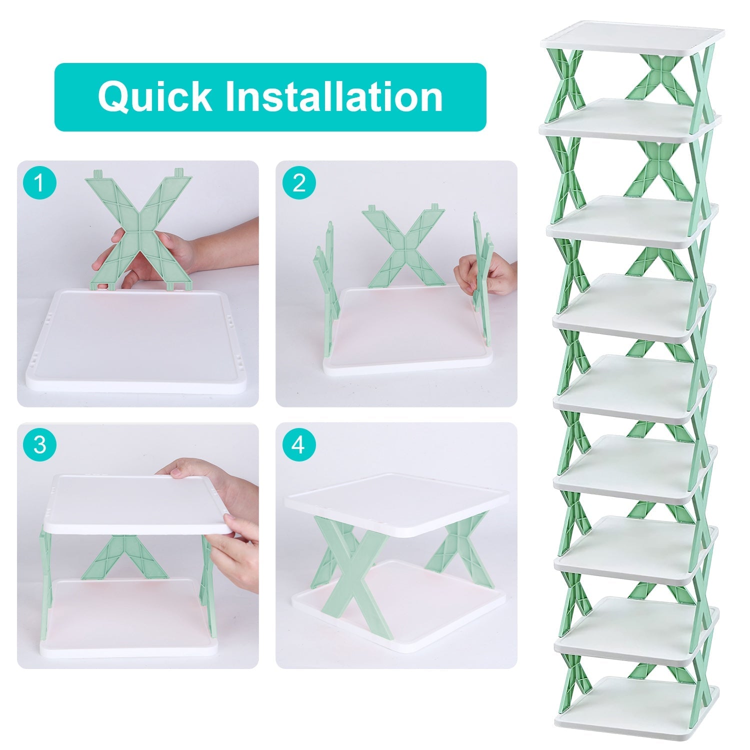 narrow freestanding shoe rack for entryways and closets