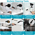 2500W handheld steam cleaner with 9-piece attachment kit