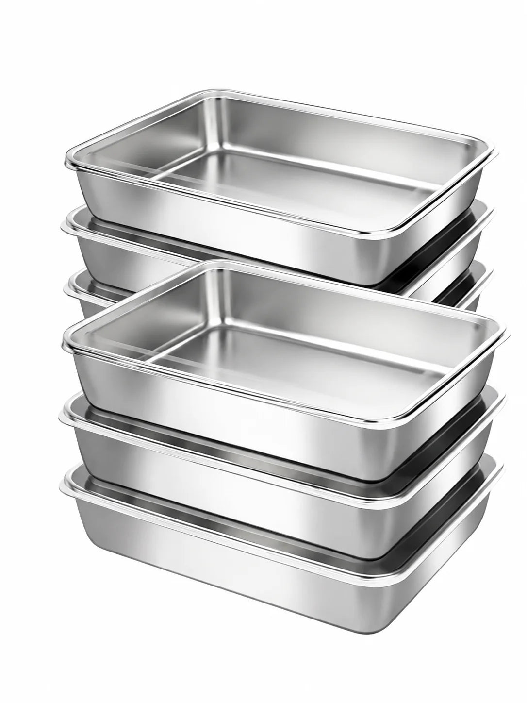 Stainless steel food container with the clear lid in place