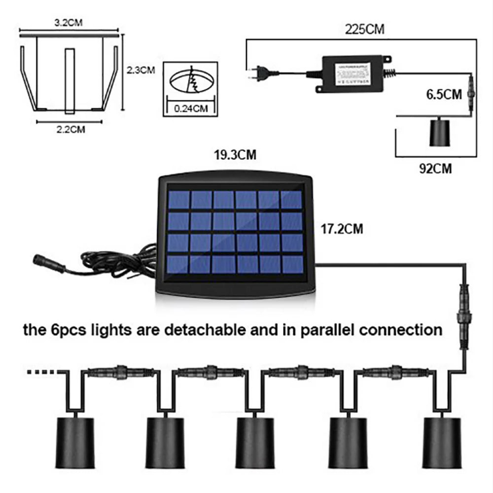 Solar recessed deck lights for outdoor stairs and pathways