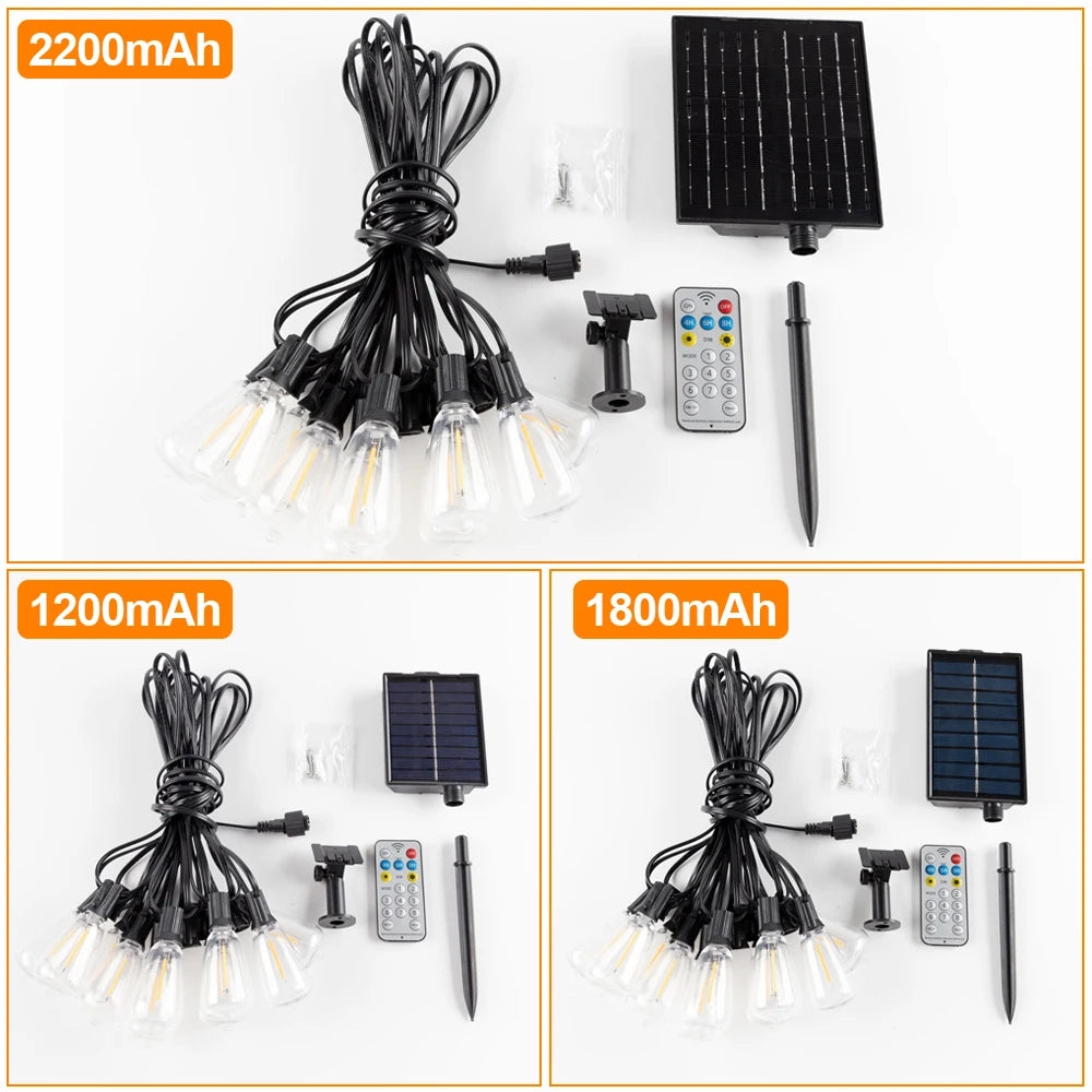 ST38 solar outdoor string lights
