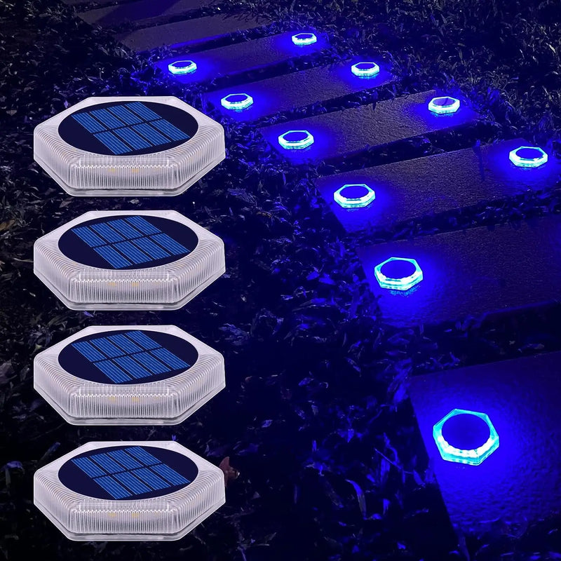 Solar deck step light for outdoor stairs, fences, railings, and pathways