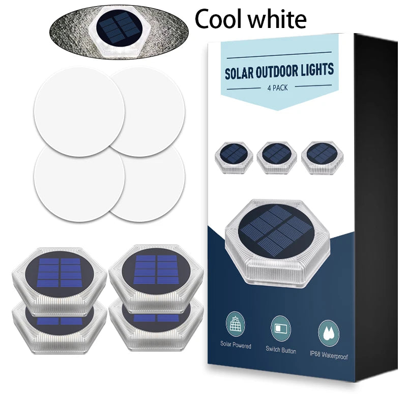 Solar deck step light for outdoor stairs, fences, railings, and pathways