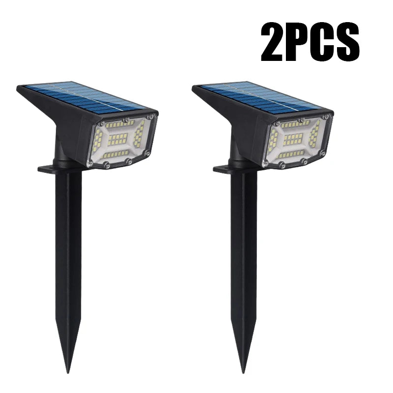 Solar garden spotlight for outdoor landscape and walkway lighting