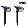 Solar garden spotlight for outdoor landscape and walkway lighting