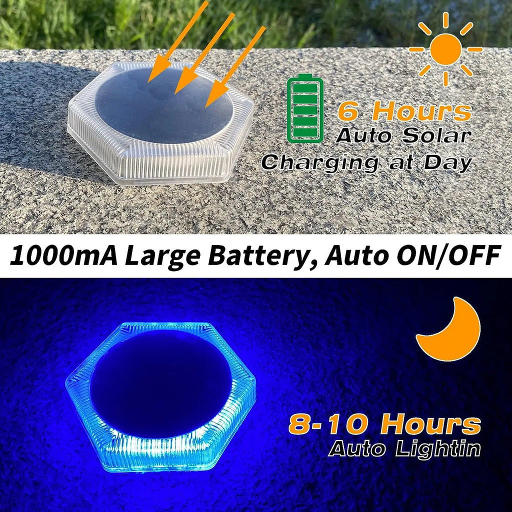 Solar deck step light for outdoor stairs, fences, railings, and pathways
