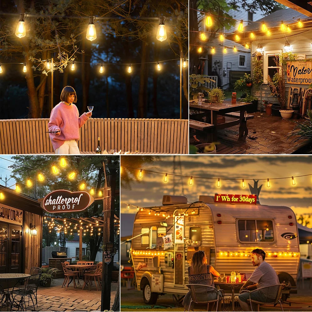 ST38 solar outdoor string lights
