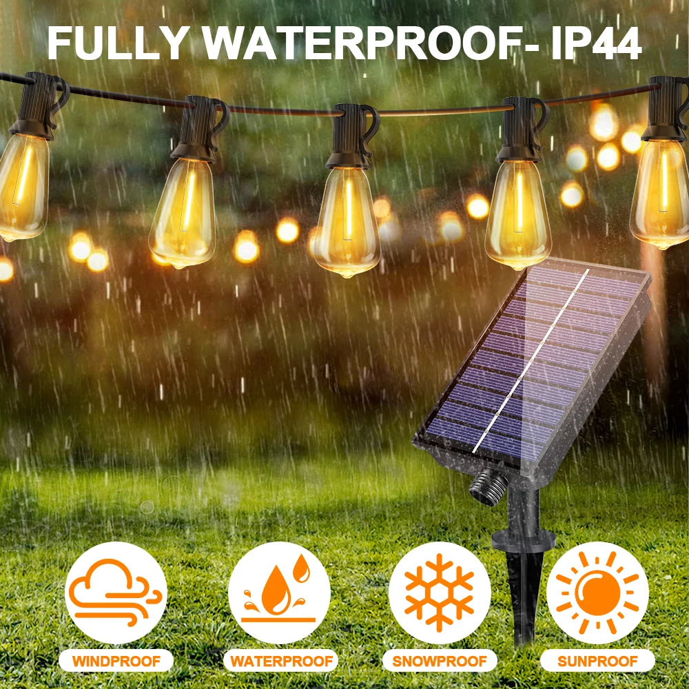 ST38 solar outdoor string lights
