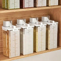 Alternate set view showing four clear containers filled with different dry ingredients