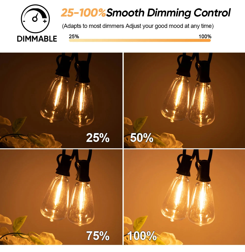 ST38 solar outdoor string lights