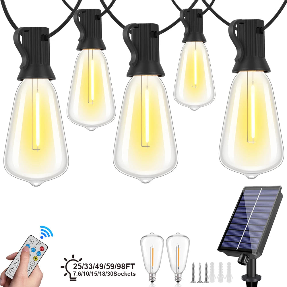 ST38 solar outdoor string lights