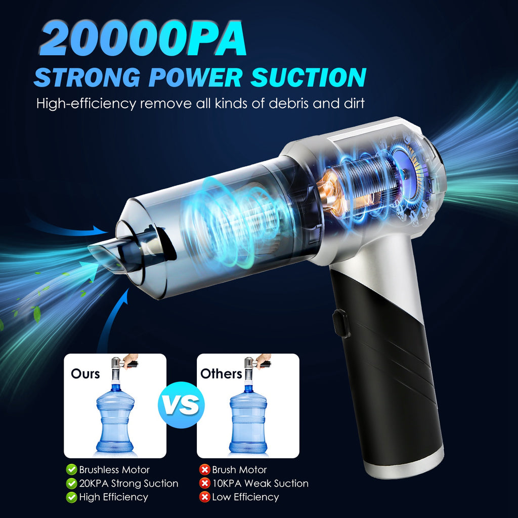Cordless 20000PA handheld car vacuum cleaner