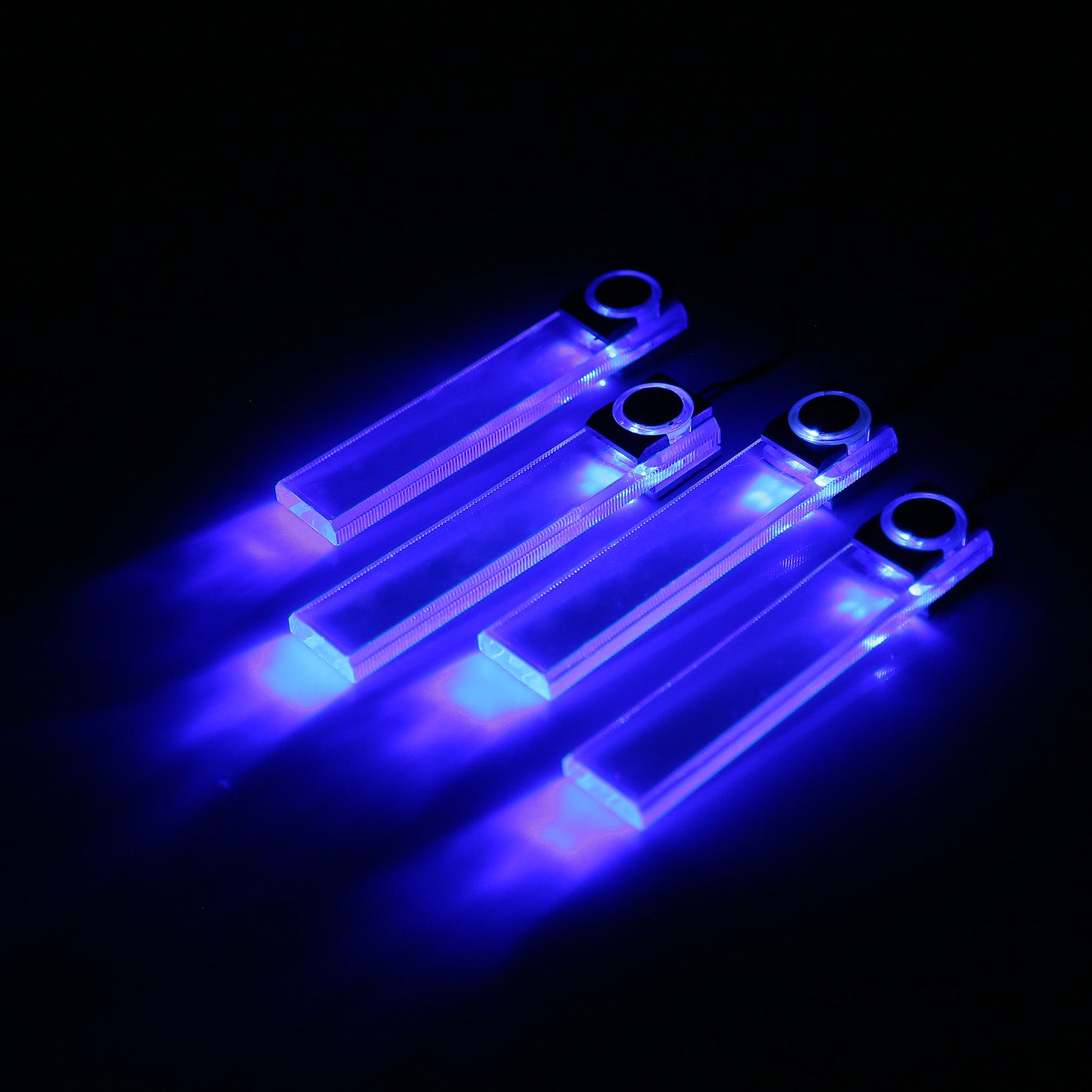 4-piece blue car interior LED atmosphere light kit