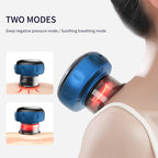 Electric vacuum cupping massager with heat and red light