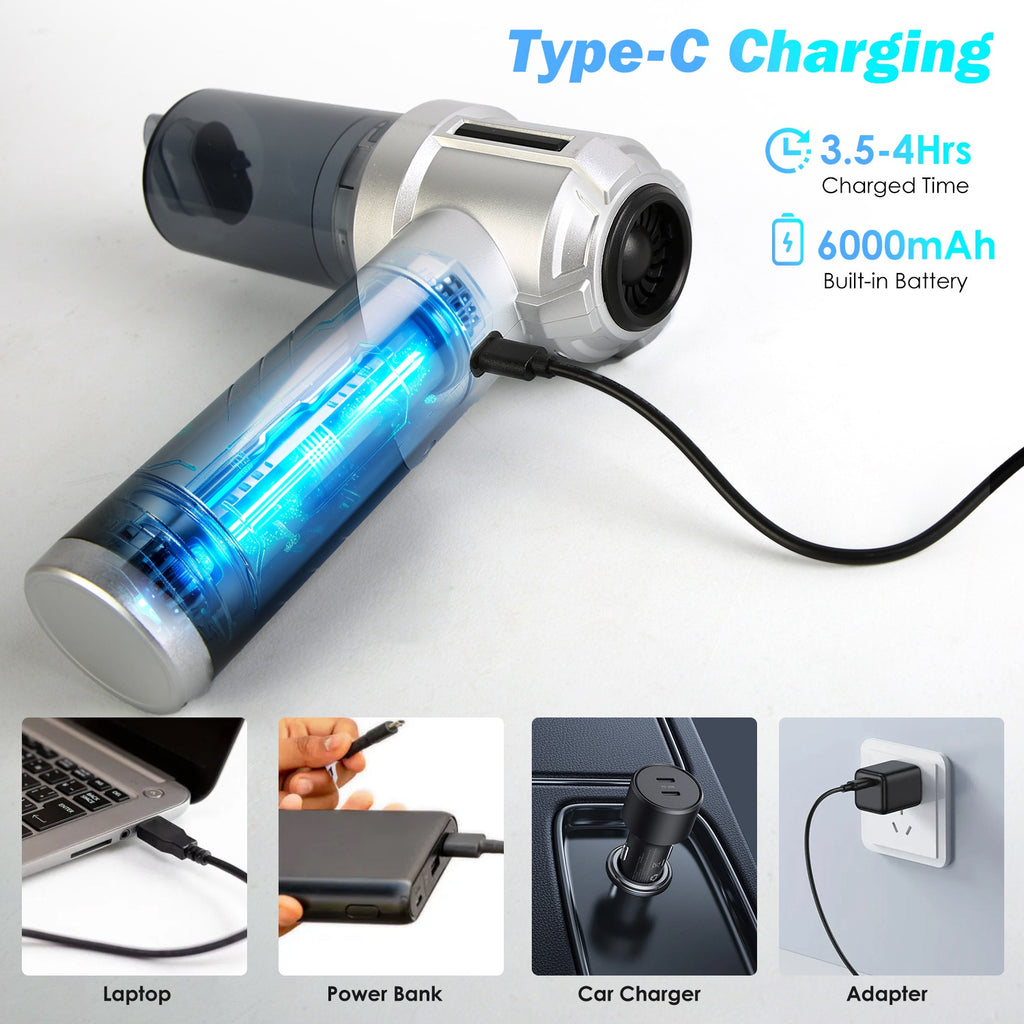 Cordless 20000PA handheld car vacuum cleaner