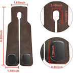 Car seat headrest hooks with leather and metal purse bag hanger
