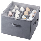 VEVOR under-bed shoe storage organizer with clear cover and 16 compartments