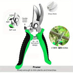 8-piece garden tools set with storage bag and gloves