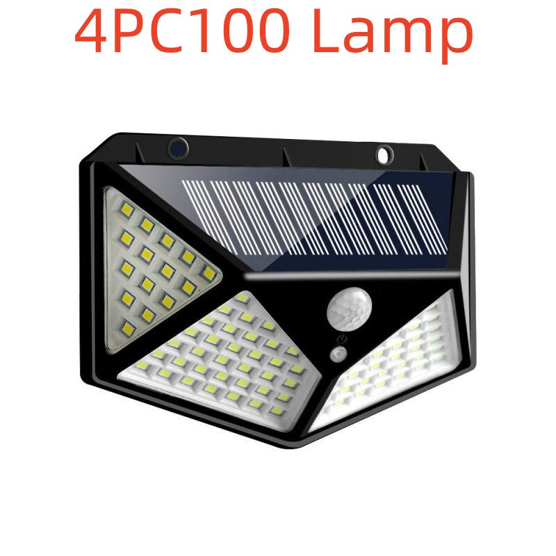 SolarSense 100-LED outdoor motion sensor wall light