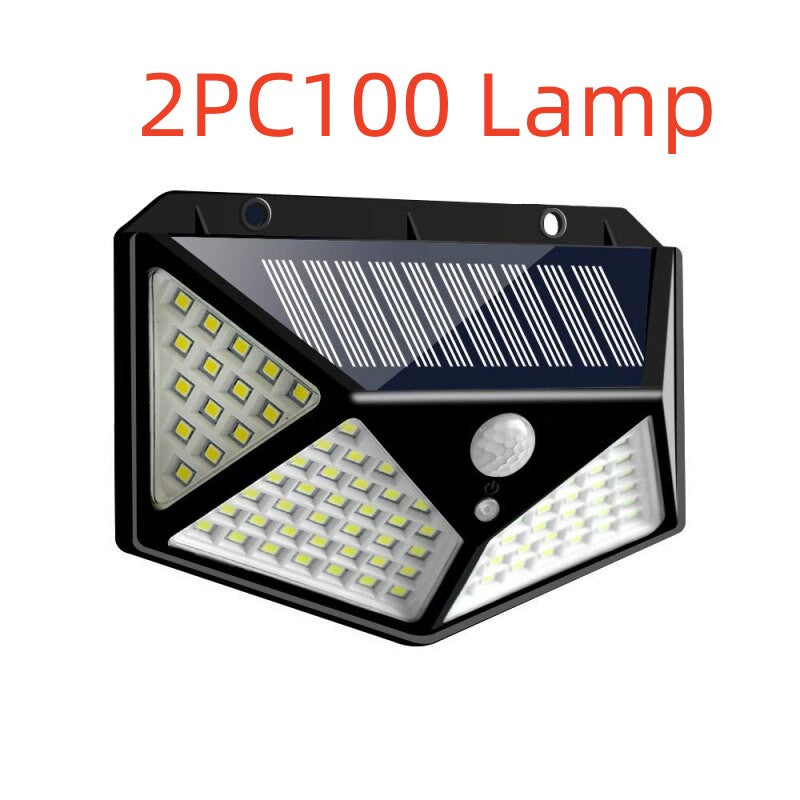SolarSense 100-LED outdoor motion sensor wall light