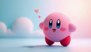 A cute 3D render of the pink video game character Kirby with a happy expression, representing the Kirby Dedo meme from the blog post on Zynqle.